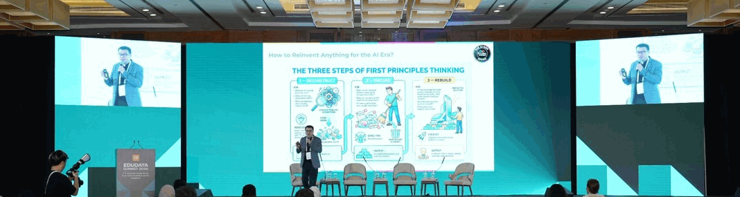 Charlie Ang speaking at QS EduData Summit